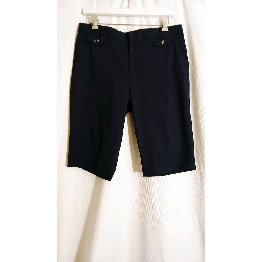 Vintage 'Ralph Lauren' Navy Tailored Shorts Classic Preppy Sz 10